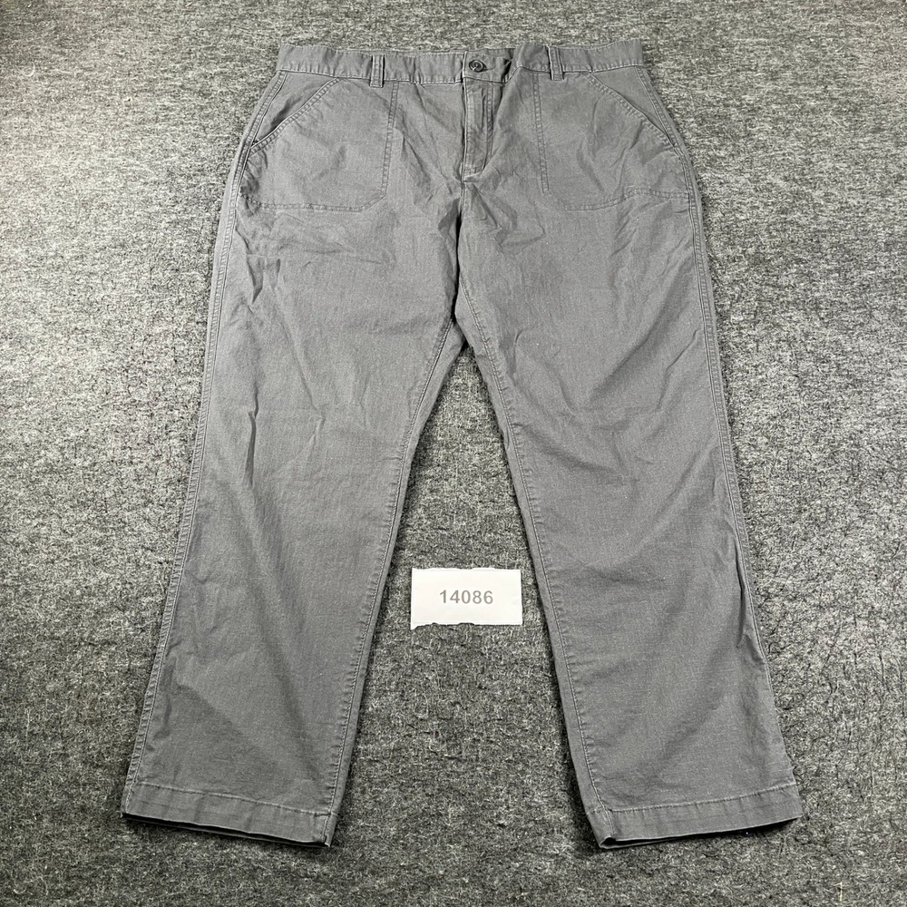 Eddie Bauer Pants Womens 16 Gray Cotton Stretch Workwear Straight Leg Outdoor